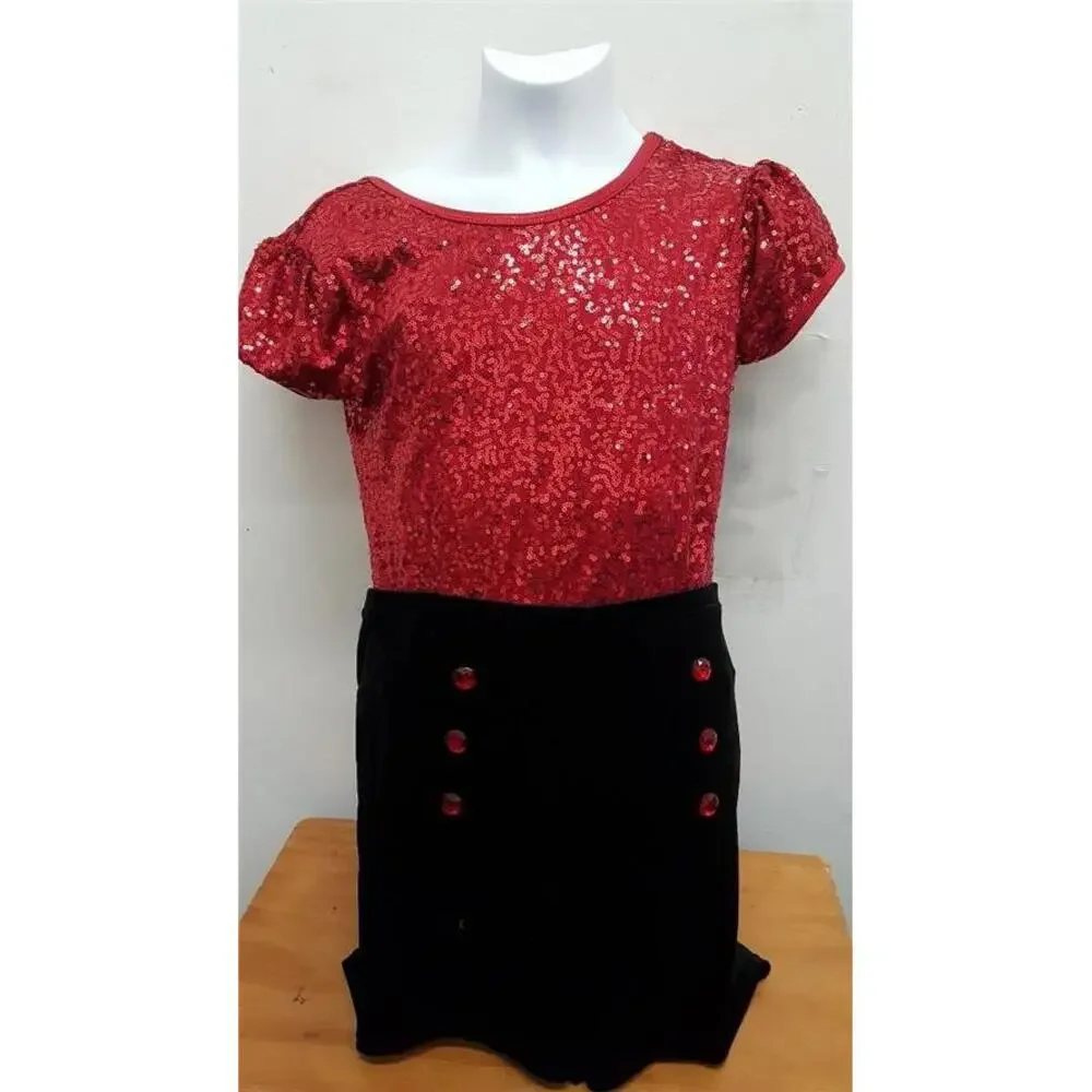 Pre-Owned Dance Costume Curtain Call E1571 Large Child Red Jazz